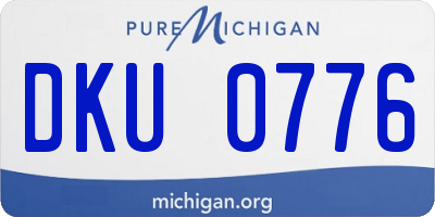 MI license plate DKU0776