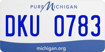 MI license plate DKU0783