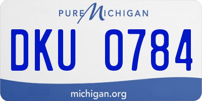 MI license plate DKU0784