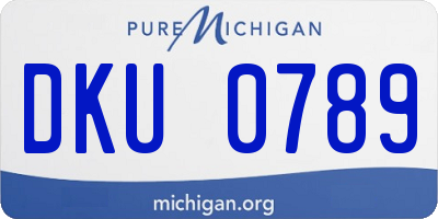 MI license plate DKU0789