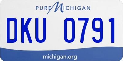 MI license plate DKU0791