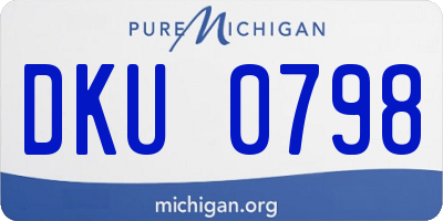 MI license plate DKU0798
