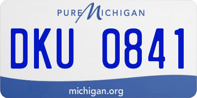 MI license plate DKU0841