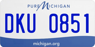 MI license plate DKU0851