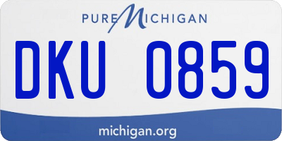 MI license plate DKU0859