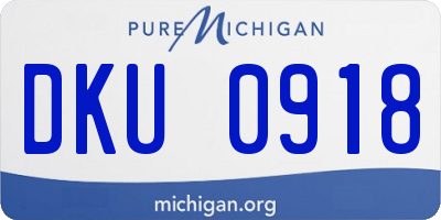 MI license plate DKU0918