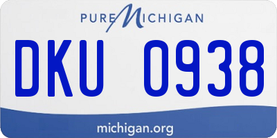 MI license plate DKU0938