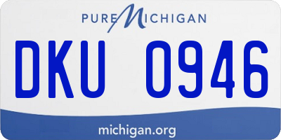 MI license plate DKU0946