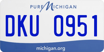 MI license plate DKU0951