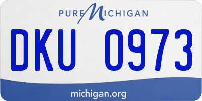 MI license plate DKU0973