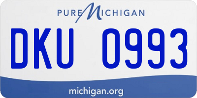 MI license plate DKU0993