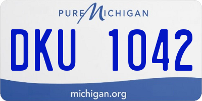 MI license plate DKU1042