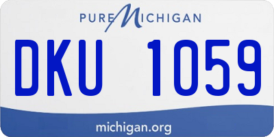 MI license plate DKU1059