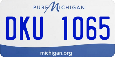 MI license plate DKU1065