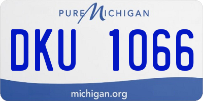 MI license plate DKU1066