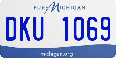 MI license plate DKU1069