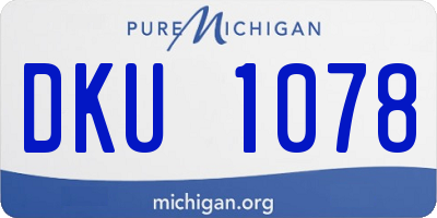 MI license plate DKU1078