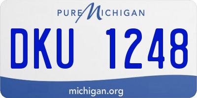 MI license plate DKU1248