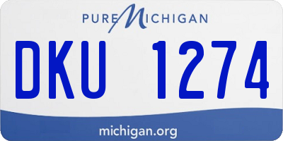 MI license plate DKU1274
