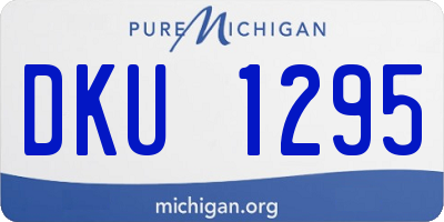 MI license plate DKU1295