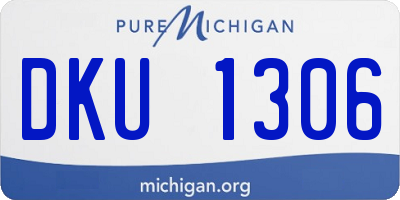 MI license plate DKU1306