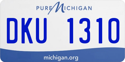 MI license plate DKU1310