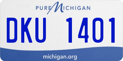 MI license plate DKU1401