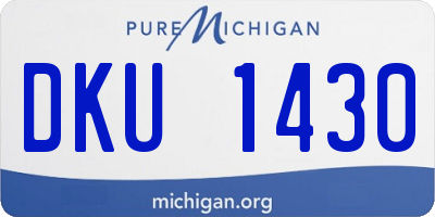 MI license plate DKU1430