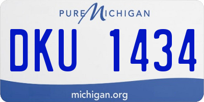 MI license plate DKU1434
