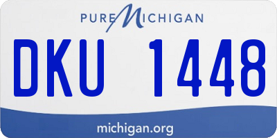 MI license plate DKU1448