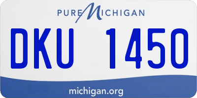 MI license plate DKU1450
