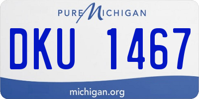 MI license plate DKU1467