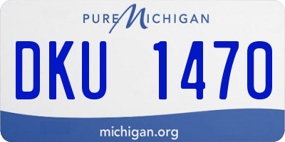 MI license plate DKU1470