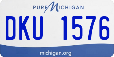 MI license plate DKU1576