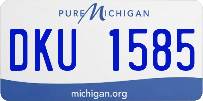MI license plate DKU1585