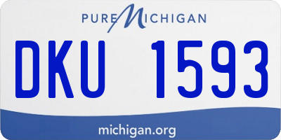 MI license plate DKU1593