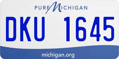 MI license plate DKU1645