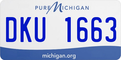 MI license plate DKU1663