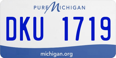 MI license plate DKU1719