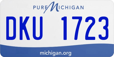 MI license plate DKU1723