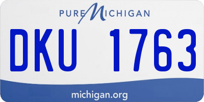 MI license plate DKU1763