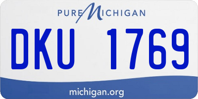 MI license plate DKU1769