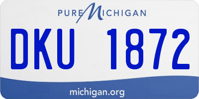 MI license plate DKU1872
