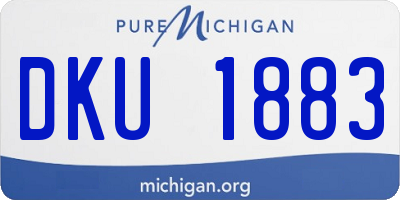 MI license plate DKU1883