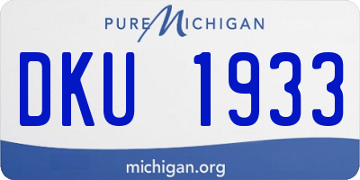 MI license plate DKU1933