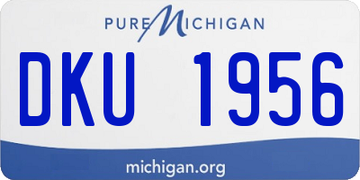 MI license plate DKU1956