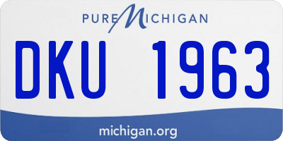 MI license plate DKU1963