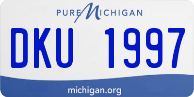 MI license plate DKU1997