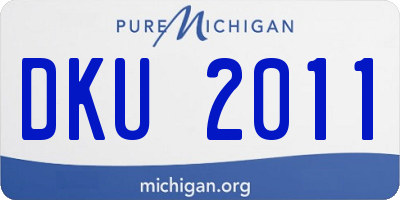 MI license plate DKU2011