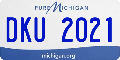 MI license plate DKU2021